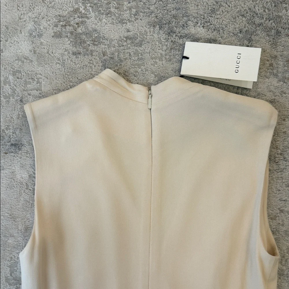 Gucci Cream Midi Dress with Belt - Picture 8 of 15